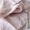 Set of 2 Napkins in Vintage Pink Waterford Linen