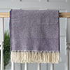 Diamond Border Throw in Harebell