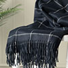 Lambswool Angora Throw in Prussian Blue