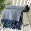 Lavender Scented Lambswool Throw in Blue