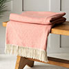 Nimbus Cashmere Throw in Coral