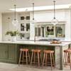 Orla Glass Pendant Light in Antiqued Brass