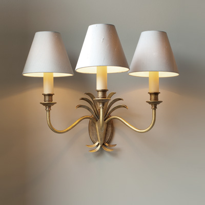 Triple Plantation Wall Light