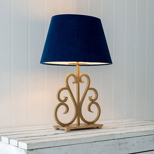 Jalouise Lamp with a velvet shade