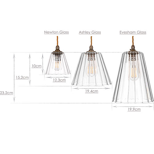 Newton style glass shades comparison