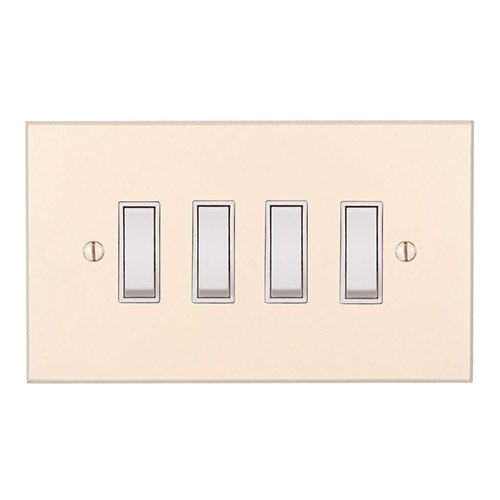 Modular Grid Switches - Jim Lawrence - 4 Gang White Grid Switch Plain ...