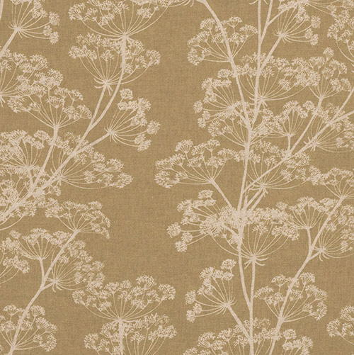 Cool Cotton Fabrics - Jim Lawrence - Cow Parsley Fabric in Gold - Cow ...