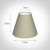 15cm Pendant Empire Shade in Pale Smoke Satin