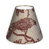 15cm Empire Shade in Red Isabelle Linen