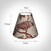 15cm Empire Shade in Red Isabelle Linen