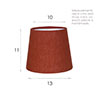 13cm French Drum Shade in Paprika Waterford Linen