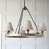 Waterford Pendant Light in Antiqued Brass