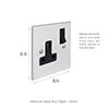 1 Gang Plug Socket Nickel Bevelled Plate,