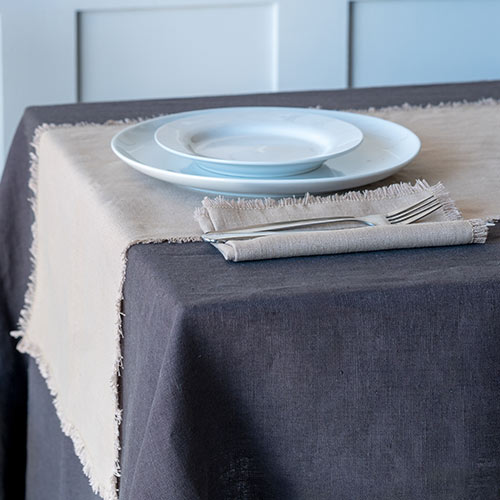 Table Runner in Limestone Waterford Linen