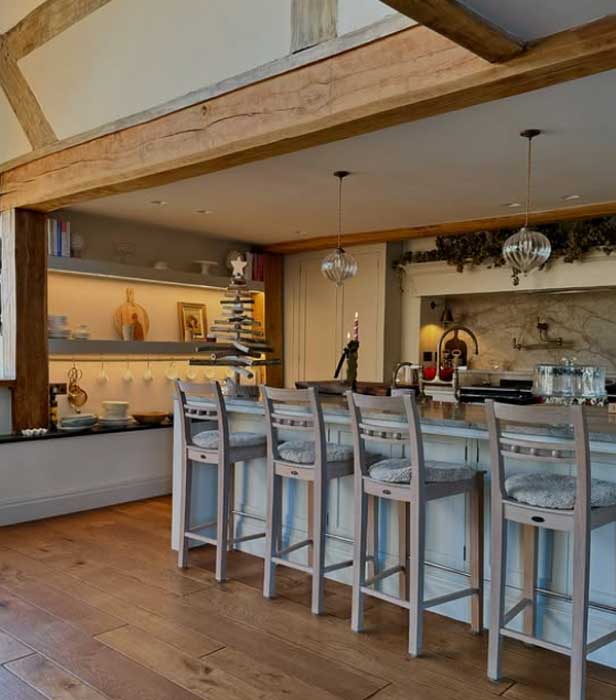 Kitchen interior with Ava pendants