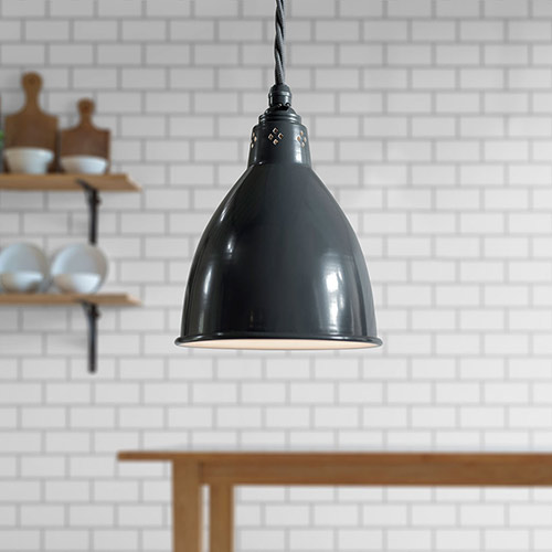 Barbican Pendant in slate grey