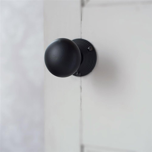 Holkham Door Knob on Reeded Plate