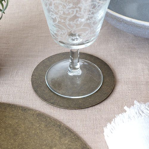 Antiqued Brass Coasters