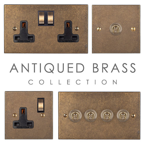 Antiqued Brass Switches & Sockets